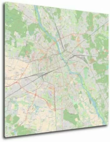 Obraz mapa Warszawy