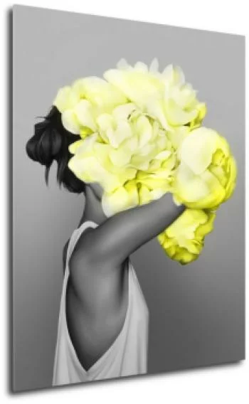 Obraz - dziewczyna z żółtymi kwiatami - obrazek 2