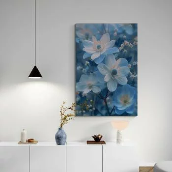 Obraz pionowy - błękitne kwiaty