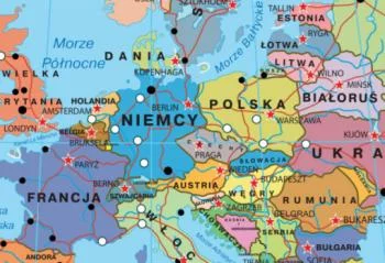 Obraz mapa świata po polsku (państwa, stolice) - obrazek 3