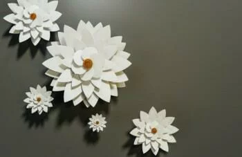 Fototapeta 3D - papierowa lilia - obrazek 2