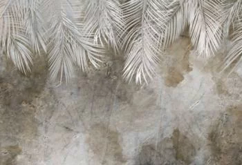 Fototapeta 3D - tropikalne białe liście - obrazek 2