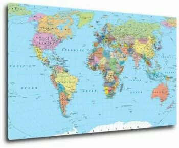 Duży obraz na płótnie - Mapa Świata - obrazek 2