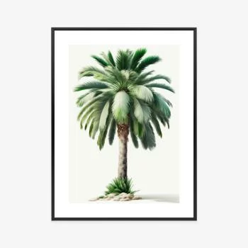 Plakat w ramie - wysokie zielone drzewo palmowe - obrazek 3