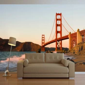 Fototapeta wodoodporna - Most Golden Gate - zachód słońca; San Francisco
