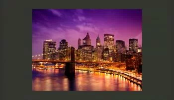 Fototapeta do salonu - Manhattan i Most Brookliński nocą - obrazek 2