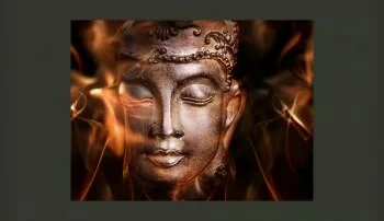 Fototapeta Czewony dym nad Buddhą - obrazek 2