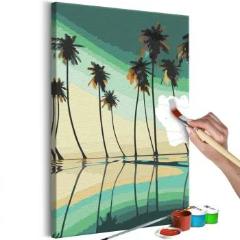 Obraz do samodzielnego malowania - Turkusowe palmy