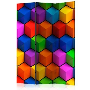 Parawan - Kolorowe pola geometryczne
