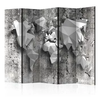 Parawan - Mapa świata: origami II