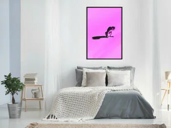 Plakat - Małpka na różowym tle - obrazek 2