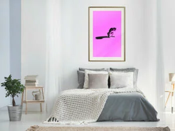 Plakat - Małpka na różowym tle - obrazek 2