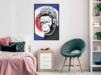 Plakat - Banksy: Monkey Queen - obrazek 2