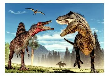 Fototapeta 3D - Walka dinozaurów - obrazek 2