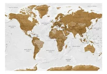 Fototapeta - Mapa świata: Białe oceany - obrazek 2