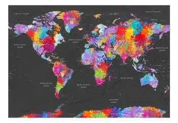 Fototapeta - Mapa świata: Synestezja - obrazek 2
