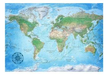 Fototapeta - Mapa świata: Tradycyjna kartografia - obrazek 2