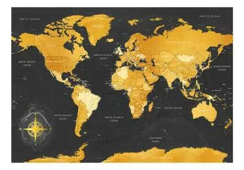 Fototapeta - Mapa: Złoty świat - obrazek 2
