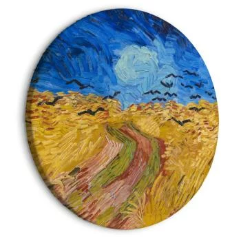 Obraz okrągły - Pole pszenicy z krukami (Vincent van Gogh)