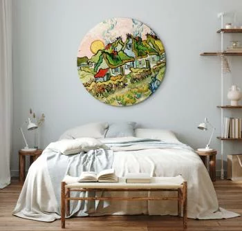 Obraz okrągły - Domy i figura (Vincent van Gogh) - obrazek 2