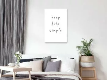 Obraz - Keep Life Simple (1-częściowy) pionowy