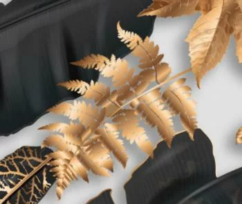 Fototapeta 3D - egzotyczne liście - obrazek 3