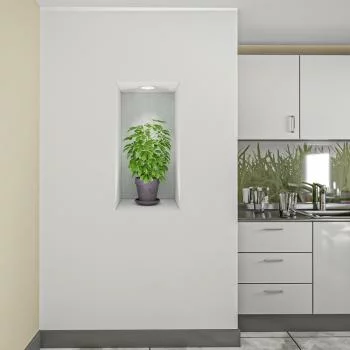 Naklejka na ścianę 3D do kuchni - kwiat we wnęce XXIV - obrazek 2