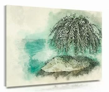 Obraz na płótnie - samotne drzewo