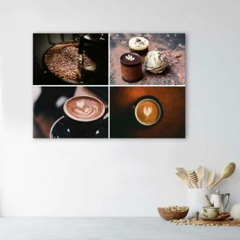 Obraz na płótnie, Kawa i słodycze