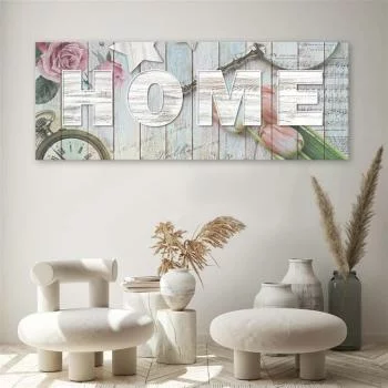 Obraz na płótnie, Rustykalny styl napis Home