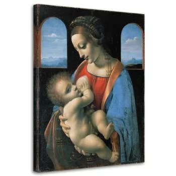 Obraz na płótnie, Madonna Litta - Da Vinci reprodukcja - obrazek 2