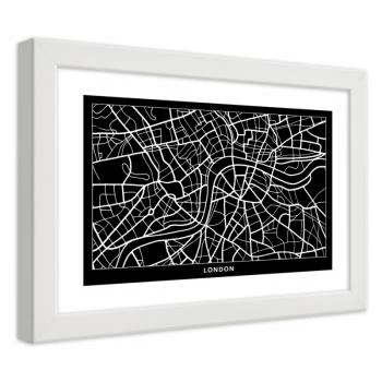 Obraz w ramie, Plan miasta Londyn - obrazek 2