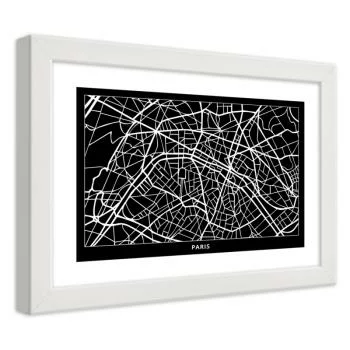 Obraz w ramie, Plan miasta Paryż - obrazek 2
