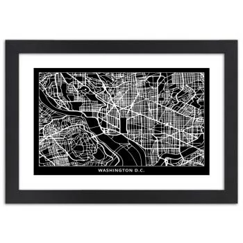 Obraz w ramie, Plan miasta Waszyngton - obrazek 3