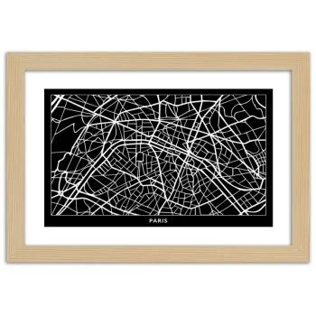 Obraz w ramie, Plan miasta Paryż - obrazek 3
