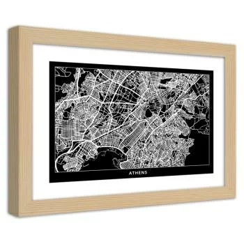 Obraz w ramie, Plan miasta Ateny - obrazek 2
