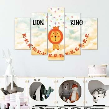 Obraz pięcioczęściowy Deco Panel, Lion King