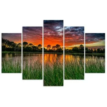 Obraz pięcioczęściowy Deco Panel, Niebo o zachodzie słońca - obrazek 3