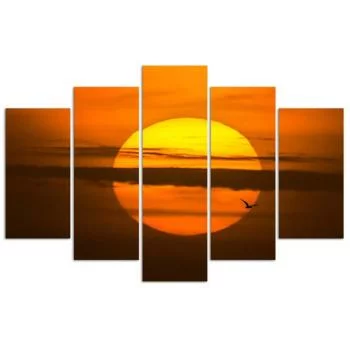 Obraz pięcioczęściowy Deco Panel, Zachodzące słońce - obrazek 3