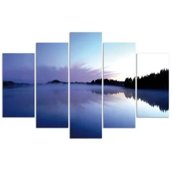 Obraz pięcioczęściowy Deco Panel, Mgła nad jeziorem - obrazek 3
