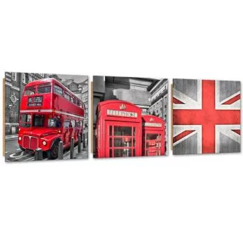 Zestaw obrazów Deco Panel, Brytyjska czerwień - obrazek 2