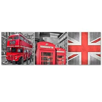 Zestaw obrazów Deco Panel, Brytyjska czerwień - obrazek 3