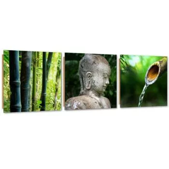 Zestaw obrazów Deco Panel, Budda i bambusy zen - obrazek 2