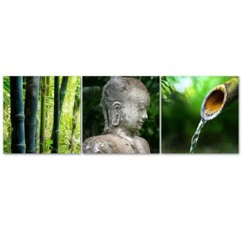 Zestaw obrazów Deco Panel, Budda i bambusy zen - obrazek 3