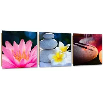 Zestaw obrazów Deco Panel, Kwiaty i relaks zen - obrazek 2