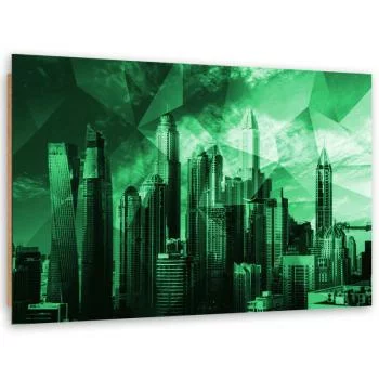 Obraz Deco Panel, Geometryczne miasto - zielone - obrazek 2