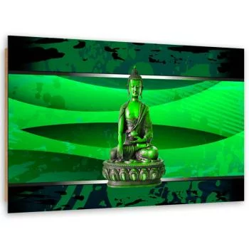 Obraz Deco Panel, Budda na zielonym tle - obrazek 2