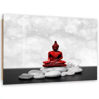 Obraz Deco Panel, Czerwony Budda na kamieniach - obrazek 2