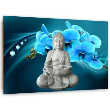 Obraz Deco Panel, Budda z niebieską orchideą - obrazek 2