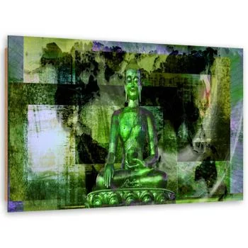 Obraz Deco Panel, Budda i abstrakcyjne tło - zielone - obrazek 2